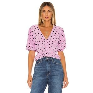 Faithfull The Brand Mona Top Sylve Dot Print